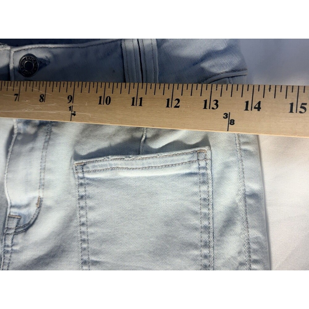 NWT American Eagle Next Level Stretch High Rise Shortie Denim Shorts Size 0 25W - Picture 7 of 9